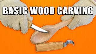 Wood Carving for Beginners  Basic Wood Carving Tutorial [upl. by Safko]