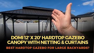 Domi 12 X 20 Hardtop Gazebo Review  Best Hardtop Gazebo for Large Backyards [upl. by Fryd6]