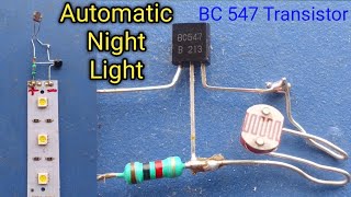 Automatic Night Light Using BC547 37v LEDStrip LDR Circuit Emergency Light [upl. by Bradford802]