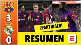 BARCELONA GOLEÓ 30 al REAL MADRID Dembélé Fermín López y Ferran Torres anotan  ESPN Deportes [upl. by Buzz40]