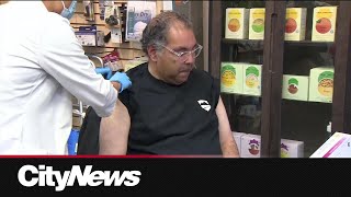 Nenshi slams UCP while getting vaccines [upl. by Sana]