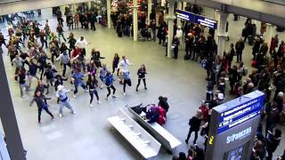 Flash Mob at St Pancras International NYE 2010 [upl. by Ardnalac548]