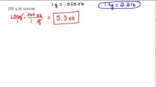 Converting Grams to Ounces 75 [upl. by Ecerahs]