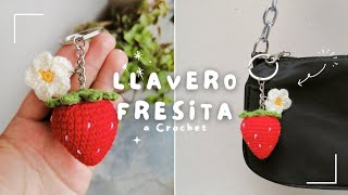 🍓✨Llavero de Fresita tejida a crochet 😍  Kpopsi  Amigurumis y más [upl. by Monte]