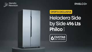 ¡Oferta Exclusiva 🎭 Heladera Side by Side No Frost 496 Lts Plata Philco [upl. by Lolanthe]