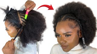 Easy and Quick Crochet Hairstyle NO LEAVEOUT [upl. by Nepil]