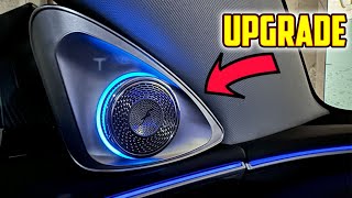 Tweeter 4D Hansshow con Led Ambient per Tesla Model 3 Highland [upl. by Marjy213]