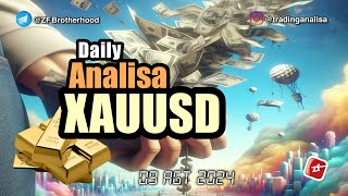 Analisa Teknikal XAUUSD hari ini‼️Daily Forecast tgl 09 Agt 2024 [upl. by Eirallam]