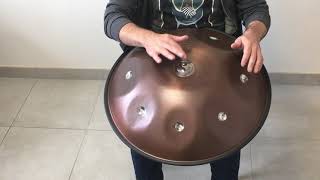 SPACEDRUM EVOLUTION DEEP SKY HANDPAN  60 cm  8 notes  Metal Sounds [upl. by Deeyn]