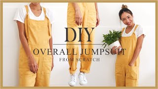 DIY Overall jumpsuit from scratch  Step by step tutorial [upl. by Darej]