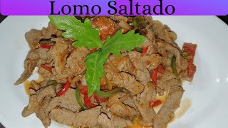 Como hacer Lomo Saltado peruano receta deliciosa facil y rápido 😉 [upl. by Jarietta335]