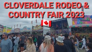 🇨🇦 Cloverdale Rodeo and Country Fair 2023  Carnival  Food Truck Festival  Surrey BC Canada [upl. by Nogaem806]