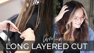 Long Layered Haircut Technique  How to Cut Livedin Layers on Long Hair easy tutorial [upl. by Douglass]