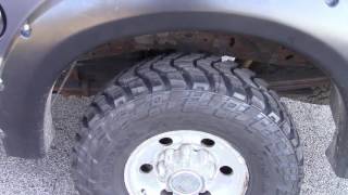 Mickey Thompson Baja Claws on F250 Snow Plow Compare 315 to 285 [upl. by Netsirhk550]