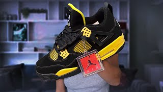 HOW TO LOOSELY LACE JORDAN 4 with long laces Lacing Style [upl. by Dalury]