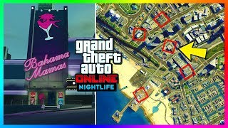 GTA Online ALL 22 NightclubClub Locations To Buy amp Own In The NEW GTA Online Update GTA 5 DLC [upl. by Ennairrac]