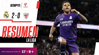 ¡DOBLETE DE RODRYGO PARA ESTIRAR EL INVICTO A 24 PARTIDOS  Real Madrid 20 A Bilbao  RESUMEN [upl. by Wickner]