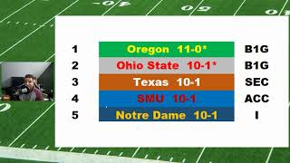 College Football Rankings Week 14 [upl. by Arden]