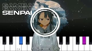 Hayase Nagatoro  Gambare Gambare Senpai  Remix Piano tutorial [upl. by Haneeja]