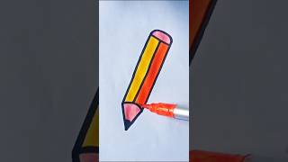 How To Draw Pencil ✏️ For Kids drawing shorts drawingforkids kidsvideo [upl. by Trilbie]