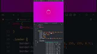 Smooth Spin Loading Animation  HTML amp CSS coding webdesign shorts [upl. by Torie854]