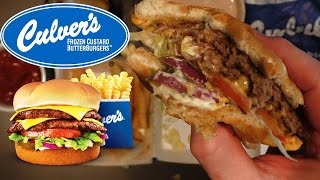 ASMR Eating Culvers Double Butterburger® Deluxe with Fries [upl. by Niraj984]