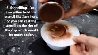 How to stencil a cappuccino coffee with fresh milk [upl. by Mika199]