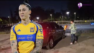 Jenni Hermoso delantera de Tigres femenil le cumple sueño a aficionado no creerás lo que él hizo [upl. by Gapin]