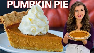 The BEST PUMPKIN PIE RECIPE Ive Ever Made  Thanksgiving Dessert [upl. by Matazzoni669]