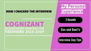 Cognizant Interview Process for Freshers 20232024How I cracked InterviewGenC CTS India in English [upl. by Osnofedli]