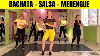 Rutina de BACHATA  SALSA  MERENGUE  2 meses de embarazo [upl. by Noicpesnoc159]