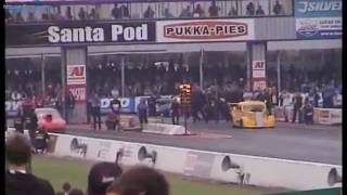 Rolf Ammann Pro Mod Crash  Santa Pod European Finals 2007 [upl. by Luebke894]