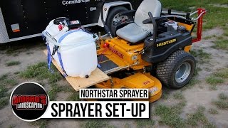 Our Sprayer SetUp  Spray Tank Mounted To Mower [upl. by Zelde]