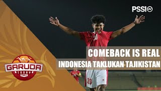 EXCLUSIVE  HIGHLIGHTS TAJIKISTAN VS INDONESIA COMEBACK IS REAL  TIMNAS U23 [upl. by Althee]