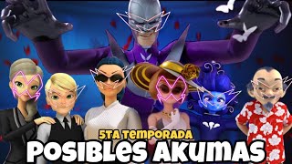 🐞 TODOS los AKUMAS que APARECERÁN en la 5ta TEMPORADA de Miraculous Ladybug 🔥 [upl. by Dam]