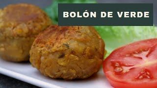 Receta facil Cómo Hacer Bolón de chicharron o Bolones De Verde Ecuatoriano [upl. by Dorkas]