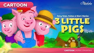 Three Little Pigs  3 Little Pigs   Bedtime Stories for Kids [upl. by Sudoeht]