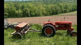 Planting Oats with 1950s Equipment Allis Chalmers WD45 McCormick No 10 Grain Drill [upl. by Reginald]