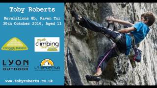 Revelations 8b at Raven Tor climbed by 11year old Toby Roberts [upl. by Kanal726]