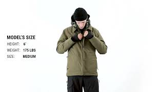 Airblaster Work Insulated Snowboard Jacket Fit Review  Tactics [upl. by Nutter147]