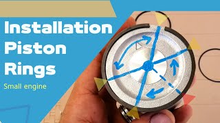 Piston Rings Installation  How to Install Piston Rings smallengine reparingshow [upl. by Jarlathus]