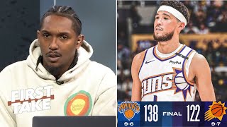 FIRST TAKE  quotIts time to go into panic mode for Sunsquot  Lou on Devin Booker loss to Knicks 138122 [upl. by Knipe407]