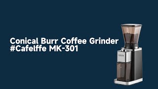 48Stage Conical Burr Coffee Grinder  CAFELFFE MK301 grinder coffee guide youtube [upl. by Aelat]