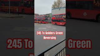 245 Terminated At Golders Green Reversing bus busreversing [upl. by Eterg]