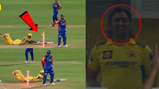 Ms Dhonis amazing reaction when Rishabh Pant did no look stumping like Dhoni  CSKvsDC [upl. by Virgie]