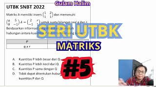 Pembahasan Soal UTBK SNBT  Matriks  Part 3 soalutbk soaltps bimbelutbk pengetahuankuantitatif [upl. by Goto973]