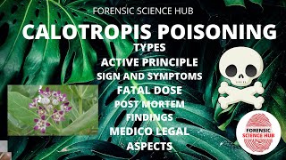 Calotropis plant poisoning  Plant poisons  UGC NET forensic science  Forensic notes [upl. by Auqinal]