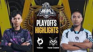 TODAK vs TEAM VAMOS HIGHLIGHTS  PLAYOFFS MPL MALAYSIA S14 TODAK vs VAMOS [upl. by Leelah145]