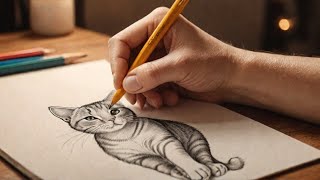 How to Draw a Realistic Cat  Step by Step Tutorial  Drawing [upl. by Dalury253]