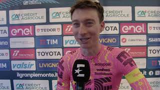 Neilson Powless  Interview at the finish  Gran Piemonte 2024 [upl. by Ientruoc]